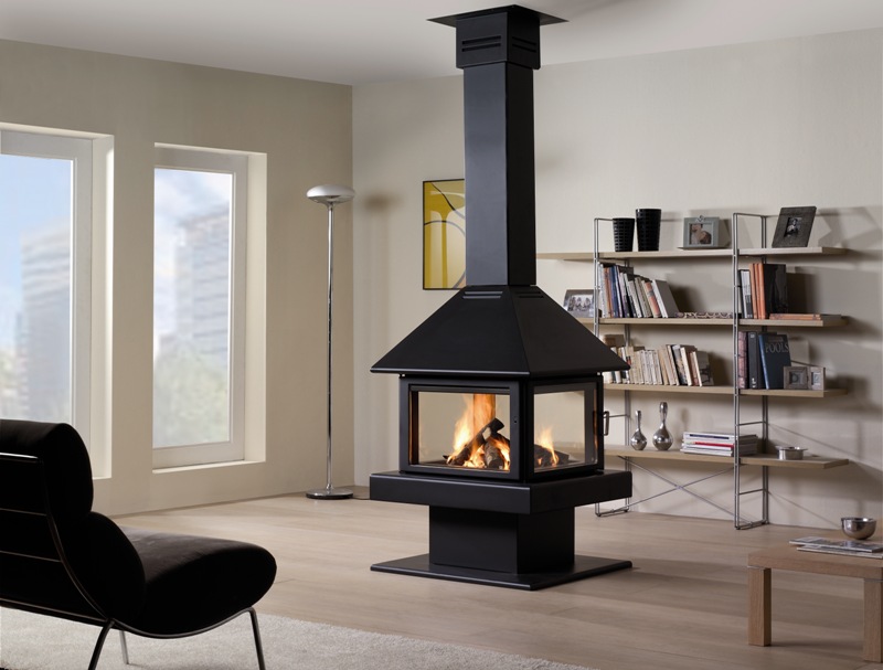 Chimeneas metalicas Rocal Giselle 80 con Puertas