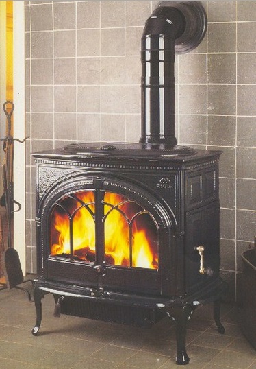 Estufa de leña Jotul F-600 Bp Cb Negro Mate Vintage