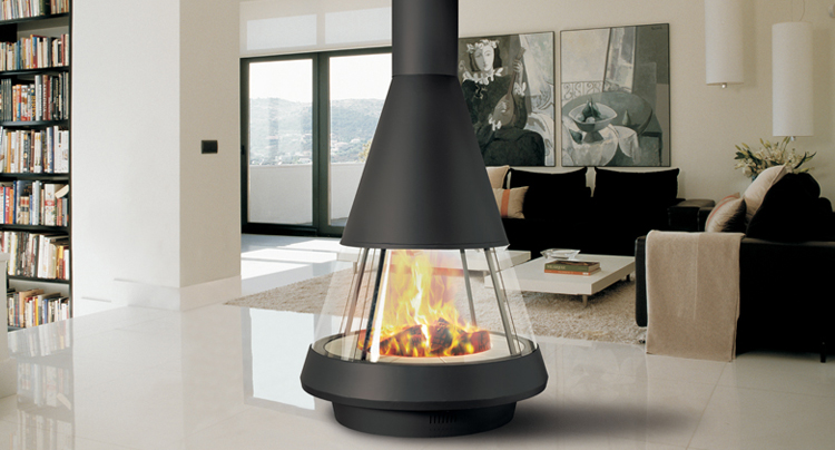 Chimenea de centro Hergom Mallorca Con Cristal