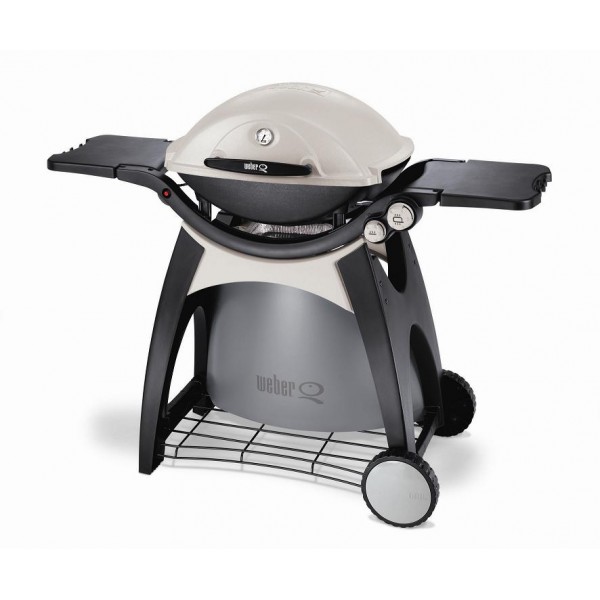 Barbacoa Weber Gas Q300 Con Carro - vista lateral