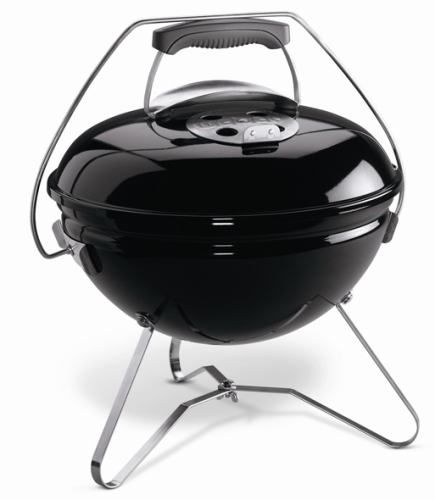 Vista frontal de la pequeña Barbacoa Weber Carbon Smokey Joe Premium