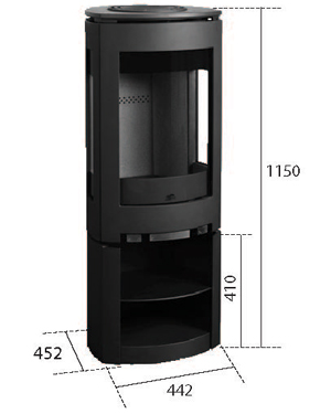 Estufa Jotul F-371 dimensiones y medidas