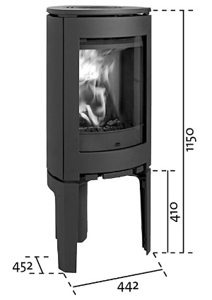 Dimensiones y medidas de la estufa Jotul F369